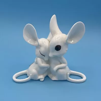Buy Vintage Royal Osborne White Bone China Mice Figurine (1404) • 13.50£