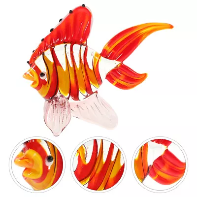 Buy 1pc Stained Glass Handicraft Ornament Creative Fish Figurine Desktop Ornament • 9.29£