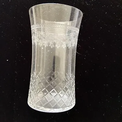 Buy Antique Cut And Etched Glass Tumbler Tiny Perfect • 22£
