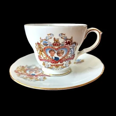 Buy Duchess Prince Charles & Lady Diana Wedding China Teacup & Saucer  C.1981 • 42.63£