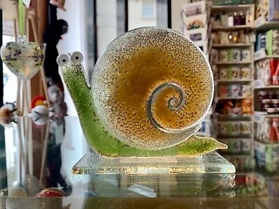 Buy Fused Glass Ornament Snail Gold - Nobilé Glassware - 1561-16 • 39.99£