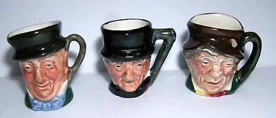 Buy 3  Vintage Royal Doulton Miniature Toby Jugs  1  1/4  Inch High • 17£