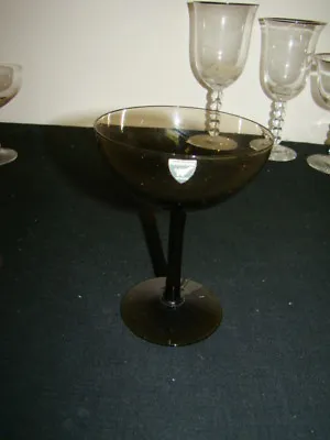 Buy Orrefors Eva Brown Champagne Sherbet Glass Excellent • 18.99£