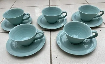 Buy Set Of 5 Sophie Conran Portmeirion Cups And Saucers In Celadon, Now Discontinued • 45£