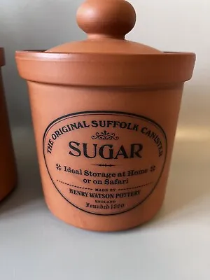 Buy Henry Watson The Official Suffolk Sugar Canister Terracotta Country Farmhouse • 8£
