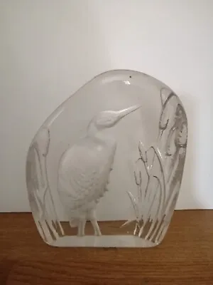 Buy Wedgewood Crystal Glass Etched Heron Paperweight • 9.99£