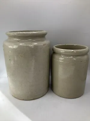 Buy 2 Old Rolled Top Stoneware Jam/marmalade Pots • 12£