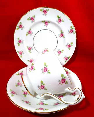 Buy Vintage PARAGON Tea Trio PINK ROSES China BREAKFAST Cup FLORAL Rare Cup Size • 12£