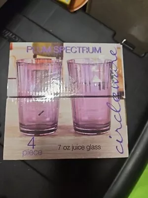 Buy Vintage Set Of 4 Circleware Plum Spectrum Juice Glass 7 Oz Bulgaria Purple • 33.56£