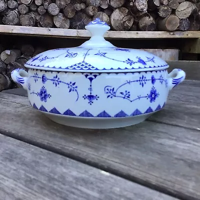 Buy Vintage Masons Furnivals Denmark Blue Lidded 8” Serving Bowl Vegetable Tureen • 25£