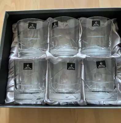 Buy Royal Doulton Hand Cut Crystal Lunar Dof Tumblers 300ml (6 Glasses) • 25£