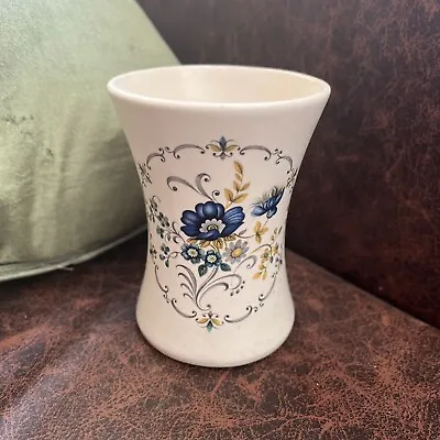 Buy Purbeck Pottery Poole Dorset - Small Vase 10cm Blue Flowers • 3.99£