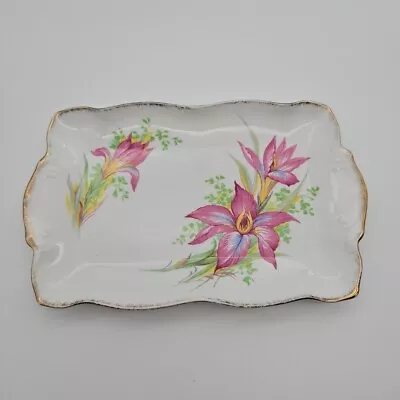 Buy Vintage Royal Stafford Floral Trinket Dish Tray Gold Edging Bone China Bright • 9.99£
