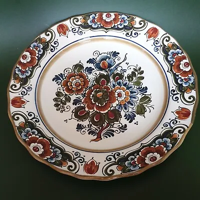 Buy Delfts Flora Keramick Plate Hand Made Holland 10  Wall Hang Art Vintage • 25£