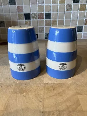 Buy Tg Green Salt & Pepper Pots Rare Cornishware Blue & White. • 19.99£