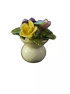 Buy Vintage Royal Adderley Floral Bone China Vase And Flowers Made In England • 11.34£