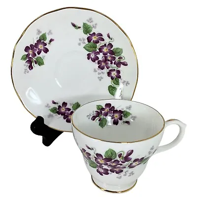 Buy Duchess Bone China England Violette 376 Cup Saucer Set Vintage Teaware • 33.05£