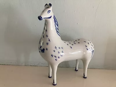 Buy Viano Do Castelo Rare Hand Painted Portugese Blue & White Ceramic Horse VGC • 29.99£