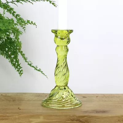 Buy Coloured Glass Candlesticks | Candle Holders Coloured Glass | Table Centerpiece • 10£