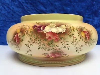 Buy Antique W. & R. CARLTON WARE, 6.75' Hand Painted Floral, Blush Ivory Bowl C.1906 • 14.99£