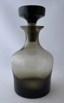 Buy Vintage Smoked Glass Decanter With Stopper See Description • 10£