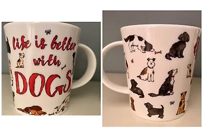 Buy LIFE IS BETTER WITH DOGS * Dunoon Lomon Fine Bone China Mug * NEW Boxed Rrp £19 • 13.99£