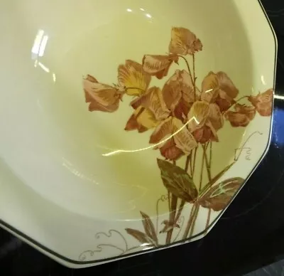 Buy VINTAGE: Royal Doulton Octagonal Fruit Bowl Field Flower Ceramic: VGC • 5£