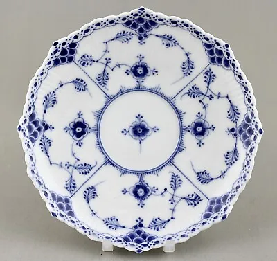 Buy Antique Royal Copenhagen Blue Fluted Full Lace Large 16cm 6¼  Saucer 1142-1034 • 35£