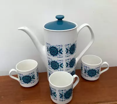 Buy Vintage Pottery Johnson Bros Coffee Pot & Cups • 9.99£