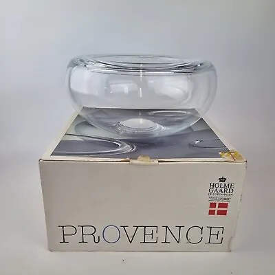 Buy Vintage Holmegaard Clear Glass  Provence  Bowl In Original Box 26cm • 119£
