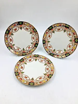Buy Antique 1910s Set Of 3 Alfred Meakin ~ 7  Windsor Salad Plates ~ Imari Pattern • 37.94£