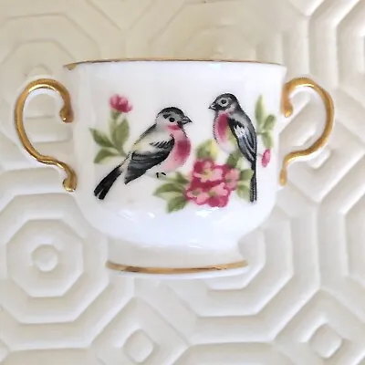Buy Vintage Spode Porcelain Bone China 2-handled Tyg, Floral And Bird Pattern • 9£