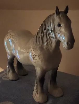 Buy Rare Beswick Pottery Grey Shire  Horse Figurine Model 818 • 85£