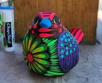 Buy Mexican Talavera Pottery Clay Cute Little Sitting Bird Folk Art Medium Size • 24.03£