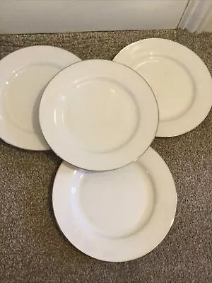 Buy Vintage Royal Worcester Classic Platinum Dinner Plates 10.75  Fine Porcelain X4 • 20£