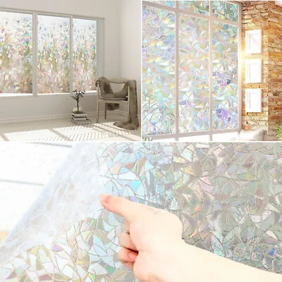 Buy Rainbows Frosted Window Film Privacy Stained Cling Static Glass Sticker Decor 2M • 7.69£