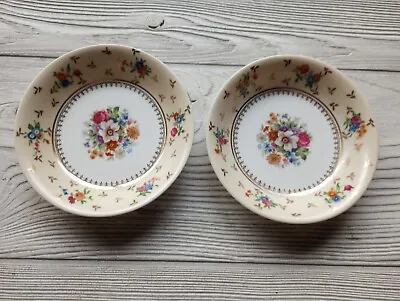 Buy Set Of 2 Raynaud & Co Floral Limoges France Porcelain Fruit Bowls #1 • 13.76£