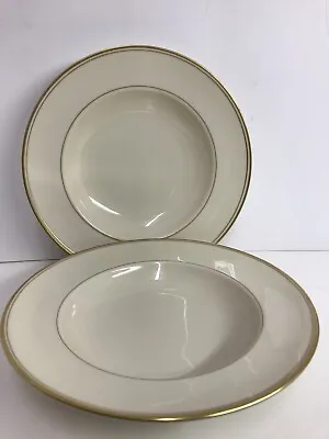 Buy FRANCISCAN Masterpiece China Ivory Gold Trim Soup Bowls Set Of 2 Vintage • 28.73£