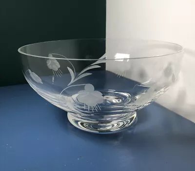 Buy Vintage Gleneagles Crystal Fuchsia Pattern Bowl, Excellent Condition • 12.90£