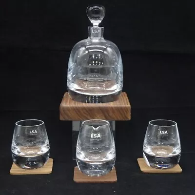 Buy LSA Whisky Decanter & Tumbler Set Islay Glass With FSC Walnut Coasters  • 99.99£