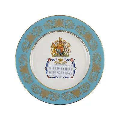 Buy Aynsley Bone China Silver Jubilee 1977 Commemorative 27 Cm Plate Queen Elizabeth • 20£