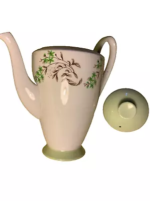 Buy Royal Standard Fine Bone China England Gaiety Tall Teapot White With Green Leaf • 27.99£