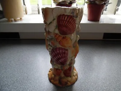 Buy VINTAGE SylvaC 'Marina' Ceramic Vase. Multicoloured SeaShells. Perfect Condition • 11£