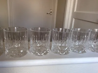 Buy Set Of Six Cut Crystal Glasses For Whiskey 3.1/4 X 2.3/4 Inches • 35£