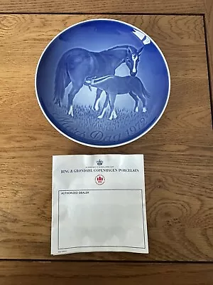 Buy Copenhagen B&G Porcelain Mare Horse And Young Plate Mother's Day Dated 1972 • 14.99£