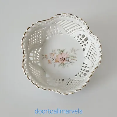 Buy Vintage Porcelain Trinket Dish Floral Pattern Romanian Handmade (Pick 2) • 8.40£