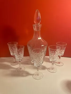 Buy Royal Doulton Crystal Angelique Decanter With 5 Matched Sherry Glasses • 28.99£