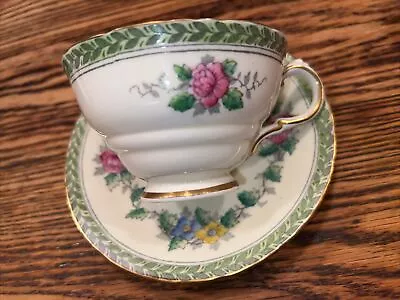 Buy Gorgeous Vintage Delphine Porcelain Tea Cup & Saucer In Rosemary Pattern • 19.20£