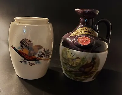 Buy Two Stoneware Pots -  Pheasants / Game - James Nicholl, Rutherford Scotch Whisky • 10£