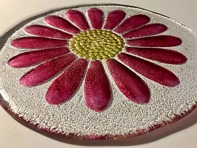 Buy Vintage Dartington Glass Daisy Cheese Snack Serving Dish Plate By Frank Thrower • 19.99£